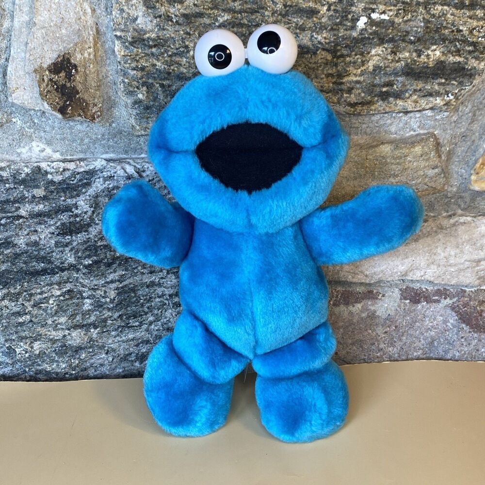 Vintage 1996 Tyco Tickle Me Cookie Monster Talking Plush Sesame Street Works